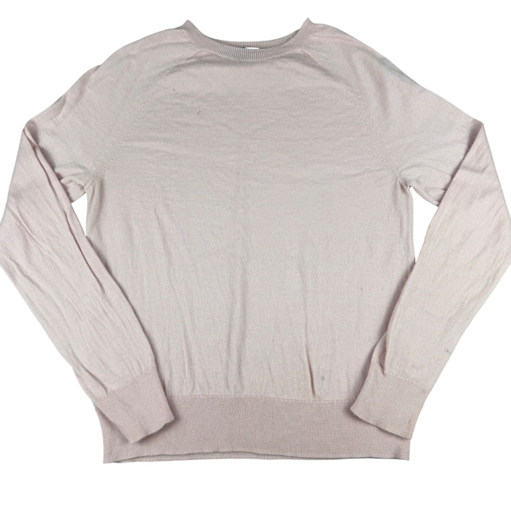 Banana Republic Pink Merino‎ Wool Crew Neck Sweater Size Large